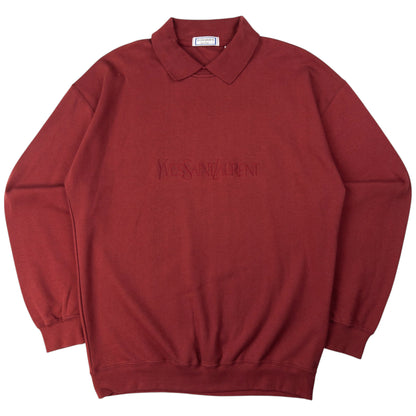 Vintage YSL Yves Saint Laurent Polo Sweatshirt Size M