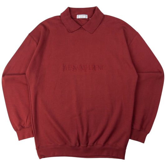 Vintage YSL Yves Saint Laurent Polo Sweatshirt Size M
