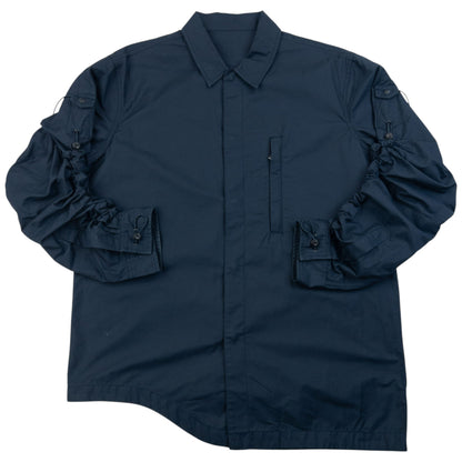 Vintage 2000s Maharishi Asymmetric Elastic Sleeve Button Up Shirt Size M