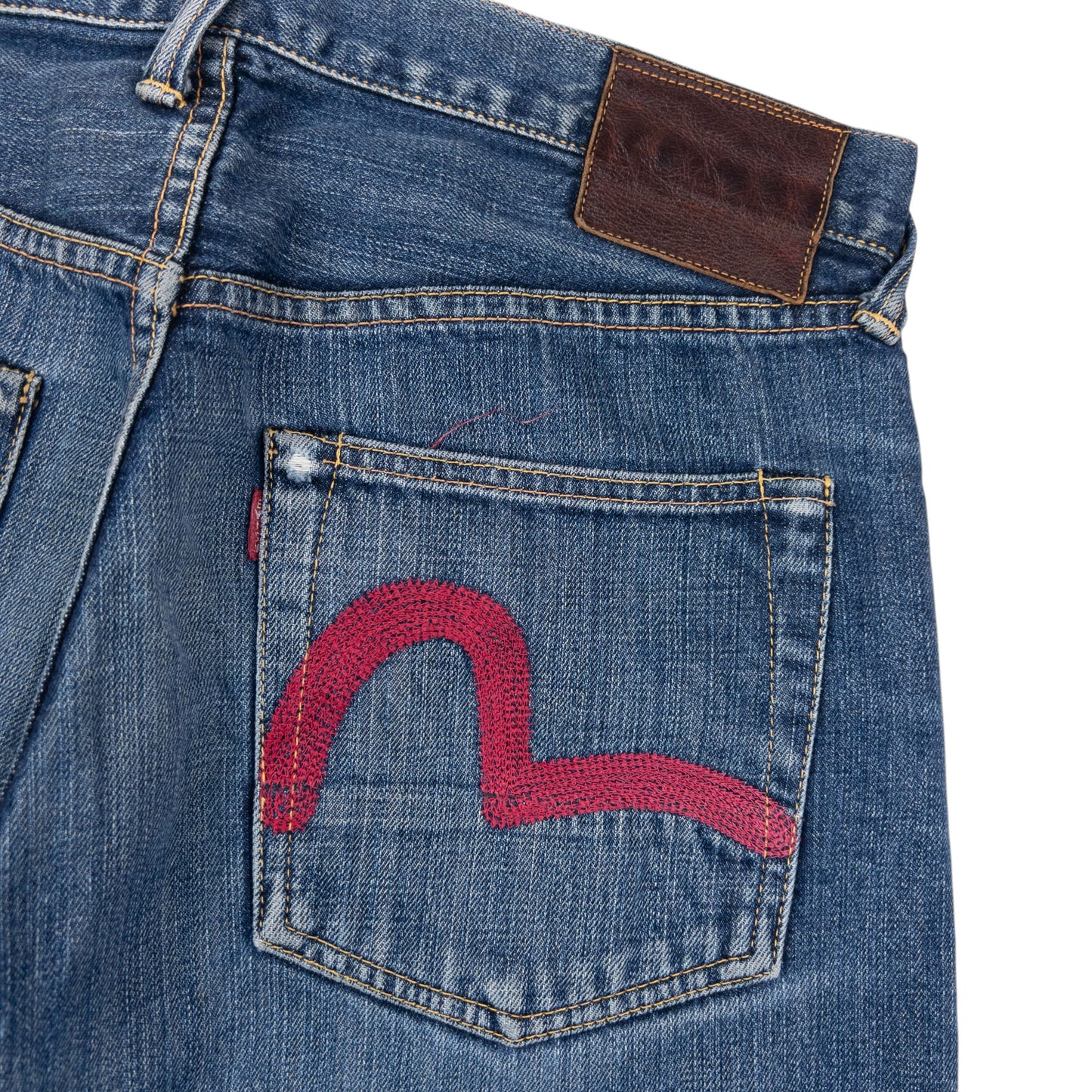 Vintage 90s Evisu Double Gull Embroidered Japanese Denim Jeans Size W33