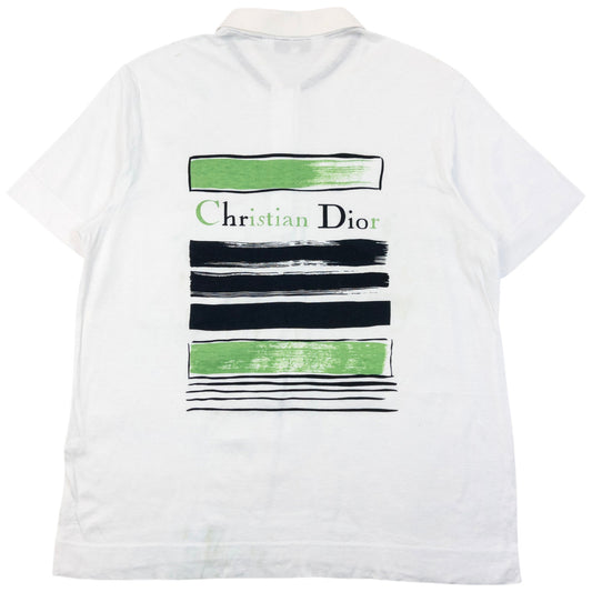 Vintage 90s Dior Sports Graphic Polo Shirt Womens Size M