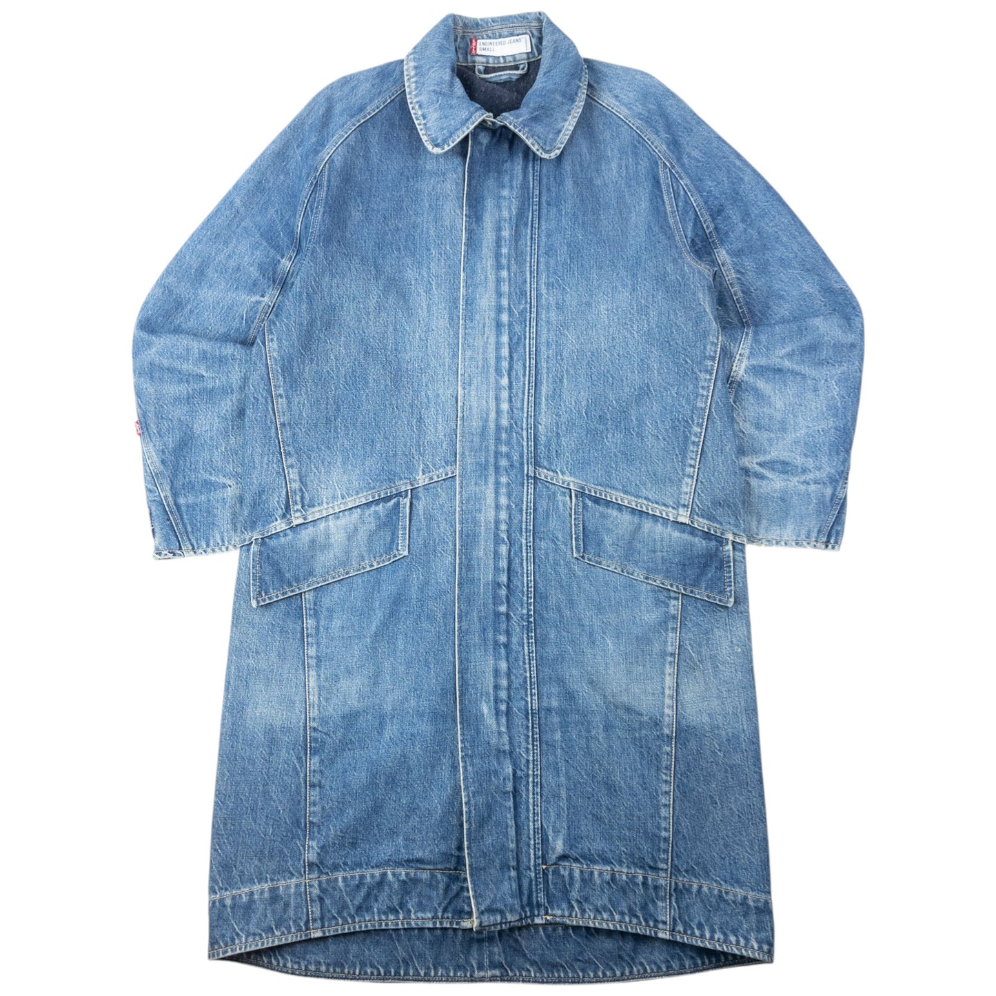 Vintage 2000s Levi's Engineered Garments Denim Trench Jacket Size M