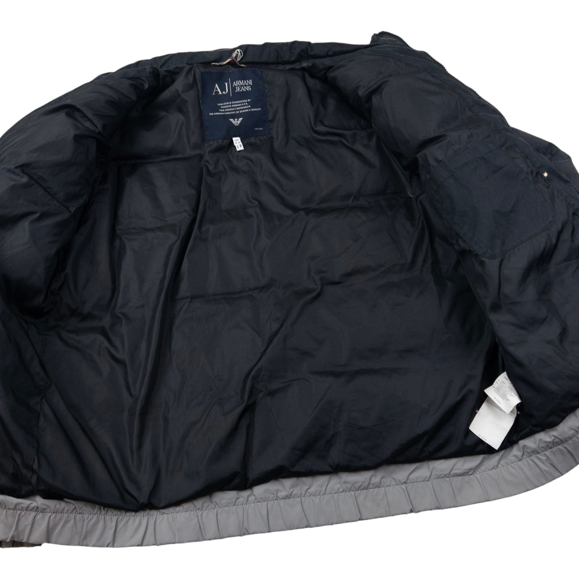 Vintage Armani Jeans Zip Up Puffer Jacket Size XL