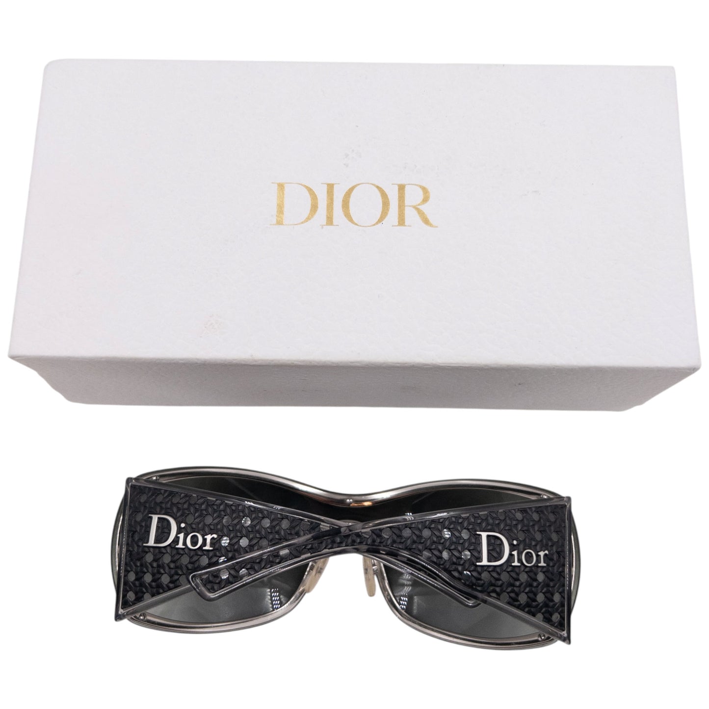 Vintage 2000s Dior Quadrille Shield Sunglasses