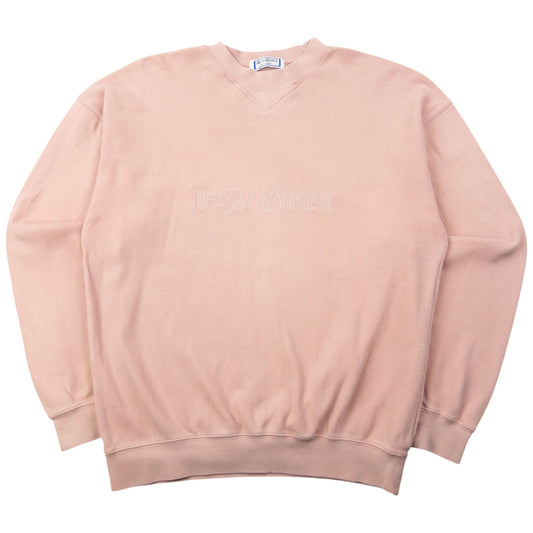 Vintage 80s YSL Yves Saint Laurent Embroidered Sweatshirt Size M