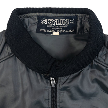 Vintage 90s Issey Miyake Skyline Zip Up Jacket in grey (nylon 100%), photo 3