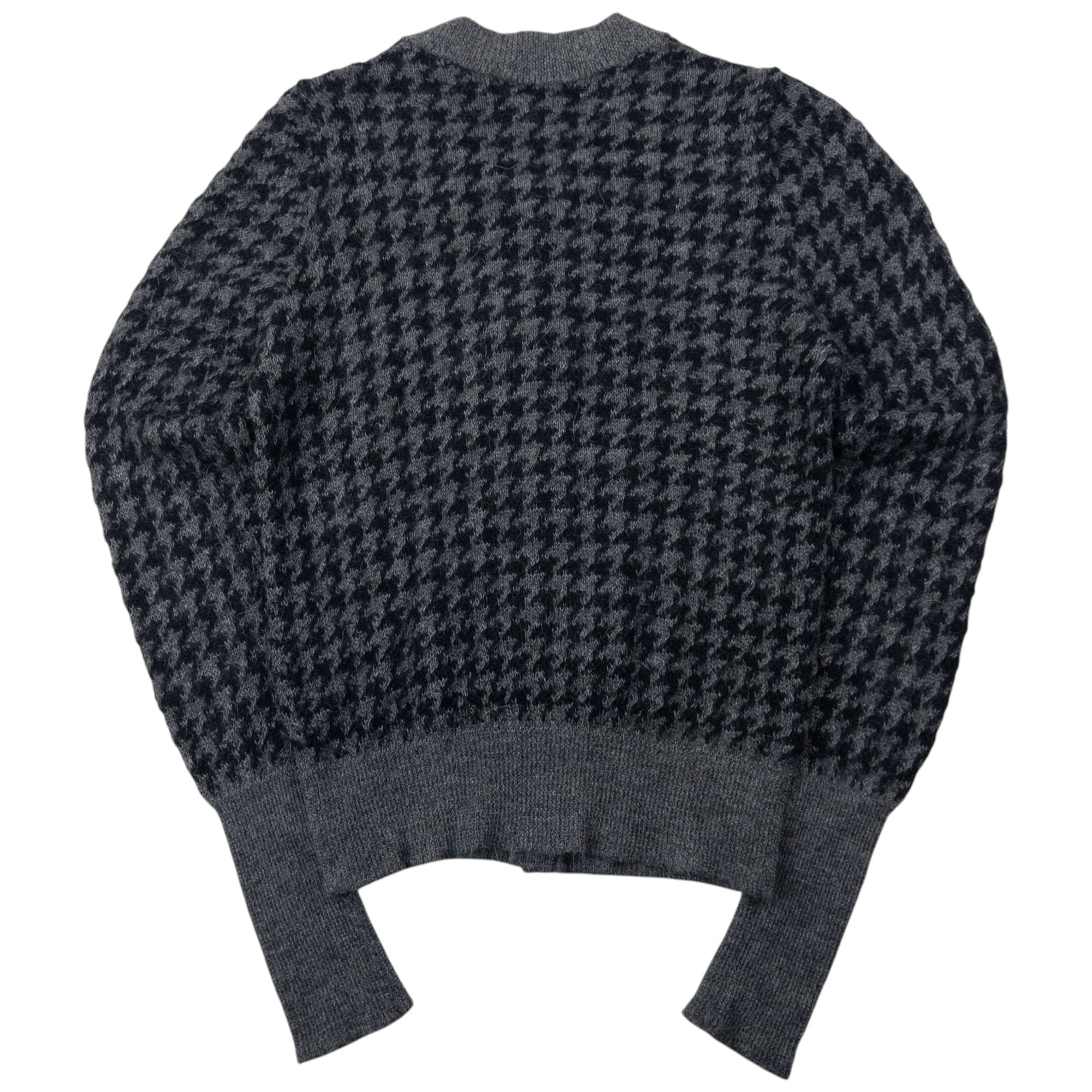 Vintage Prada Houndstooth Wool Cardigan Womens Size S
