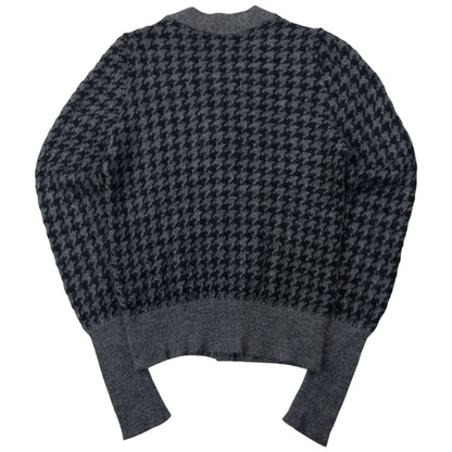Vintage Prada Houndstooth Wool Cardigan Womens Size S