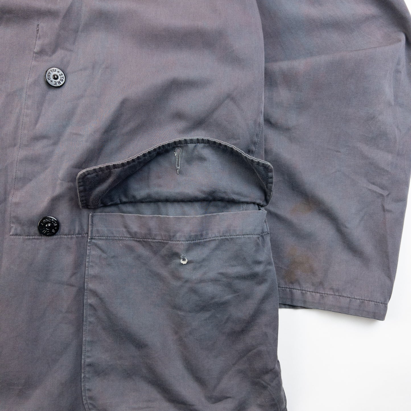 Vintage 1994 Stone Island Lino Flax Double Breasted Jacket Size XL