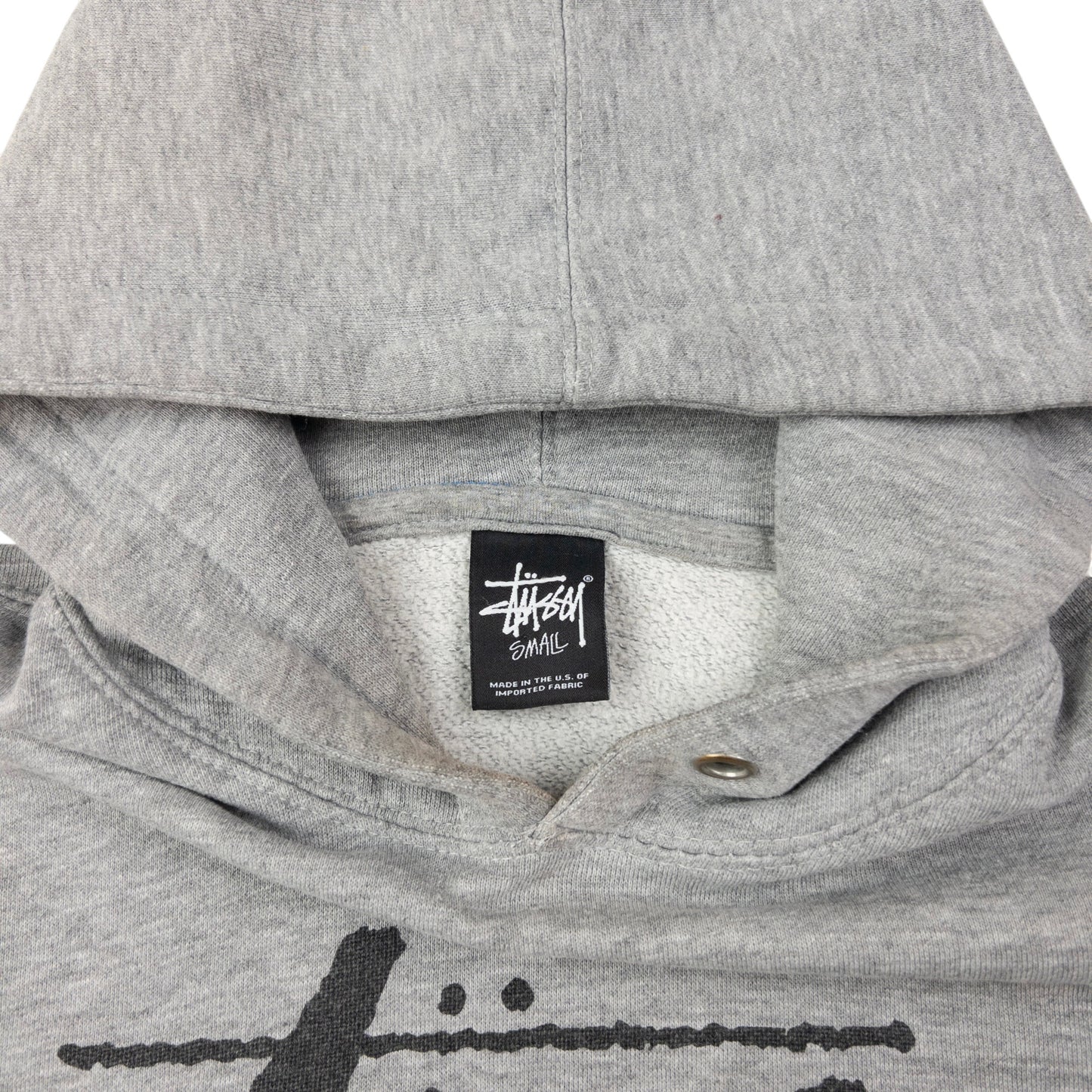 Vintage Stussy Stock Logo Hoodie Size S