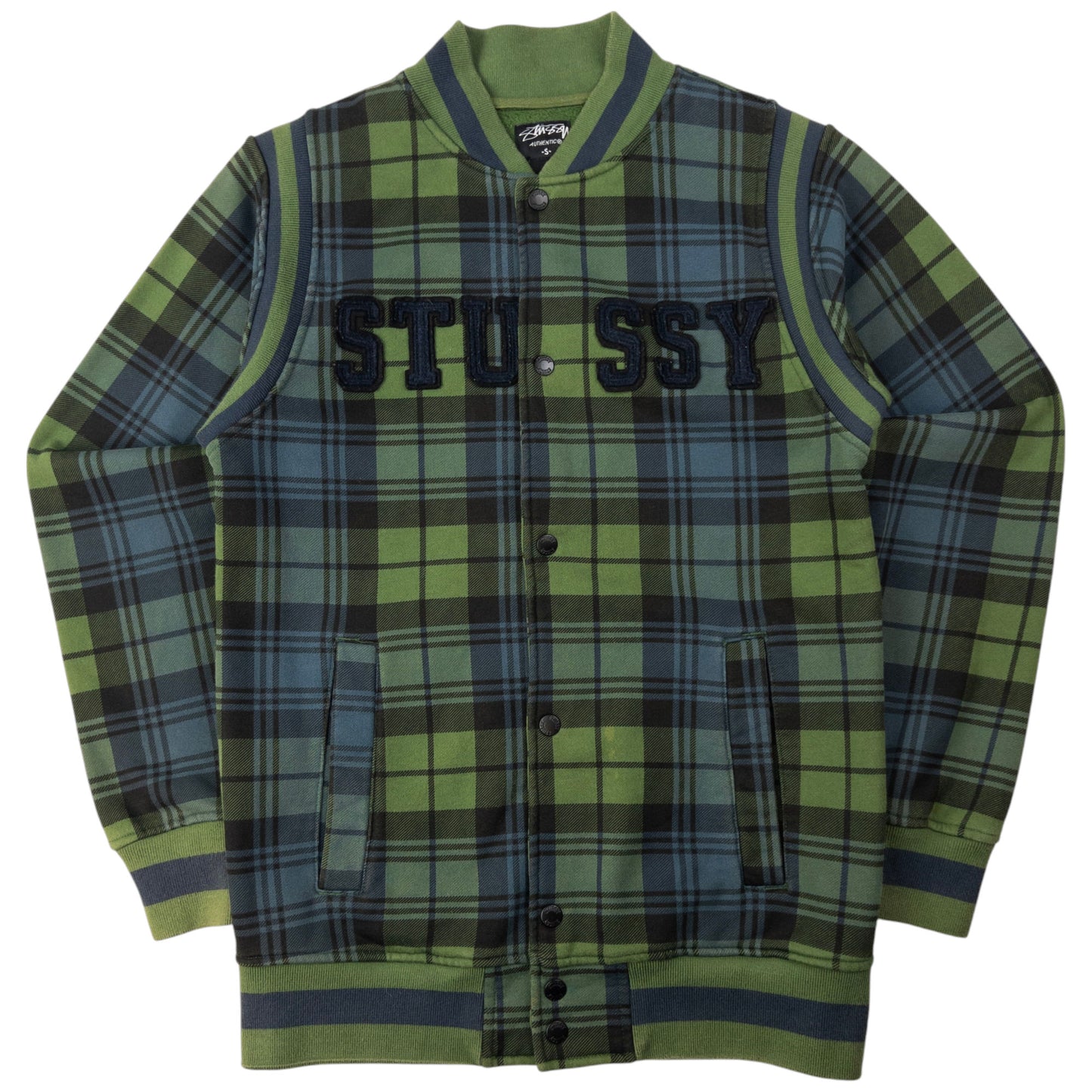 Vintage Stussy Tartan Bomber Jacket Size S