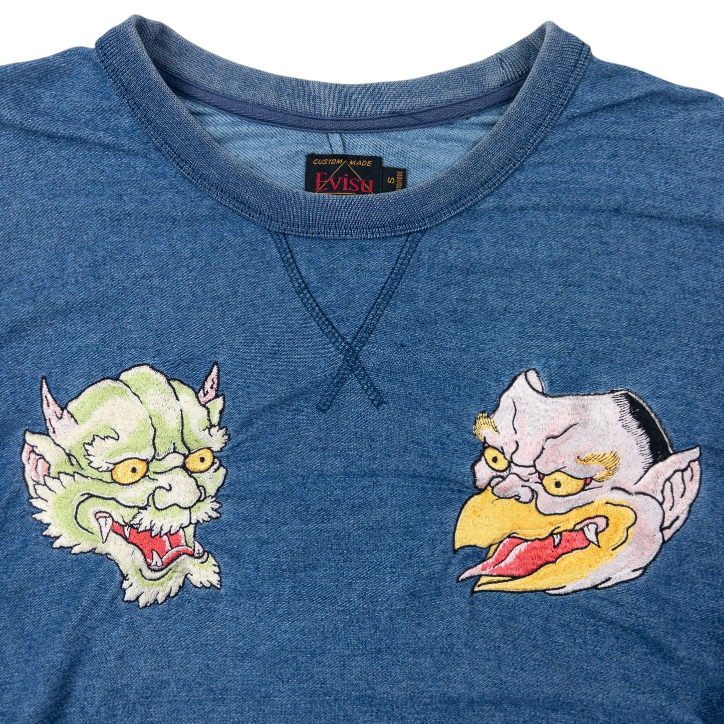 Vintage 2000s Evisu Embroidered Monster Sweatshirt Size M