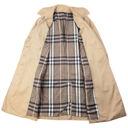 Vintage 2000s Burberry Blue Label Nova Check Lined Trench Jacket Womens Size M
