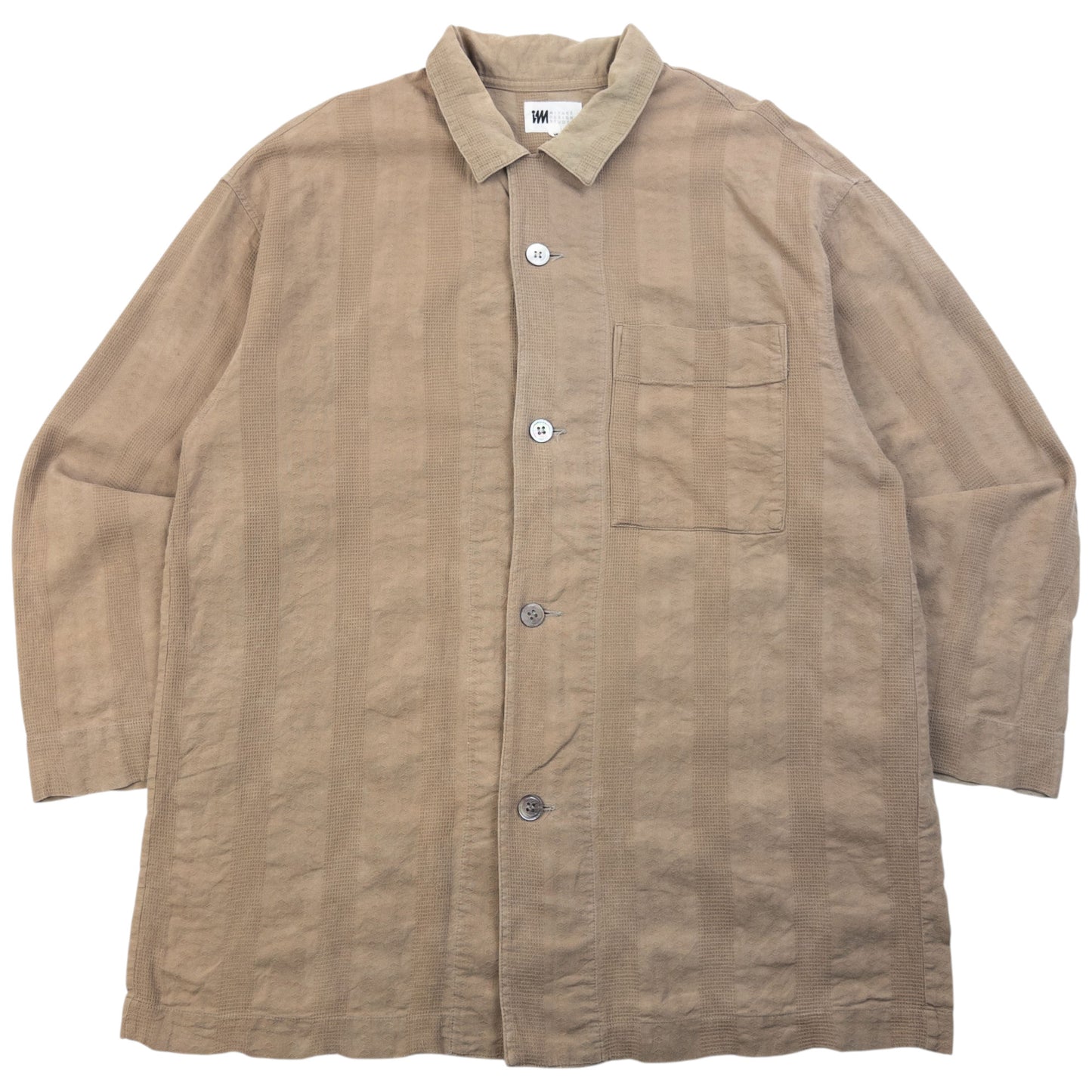 Vintage 90s Issey Miyake Striped Long Sleeve Button Up Shirt Size M