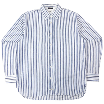 Vintage CP Company Striped Long Sleeve Button Up Shirt Size M