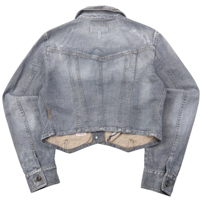 Vintage 2000s Armani Jeans Cropped Denim Jacket Womens Size M