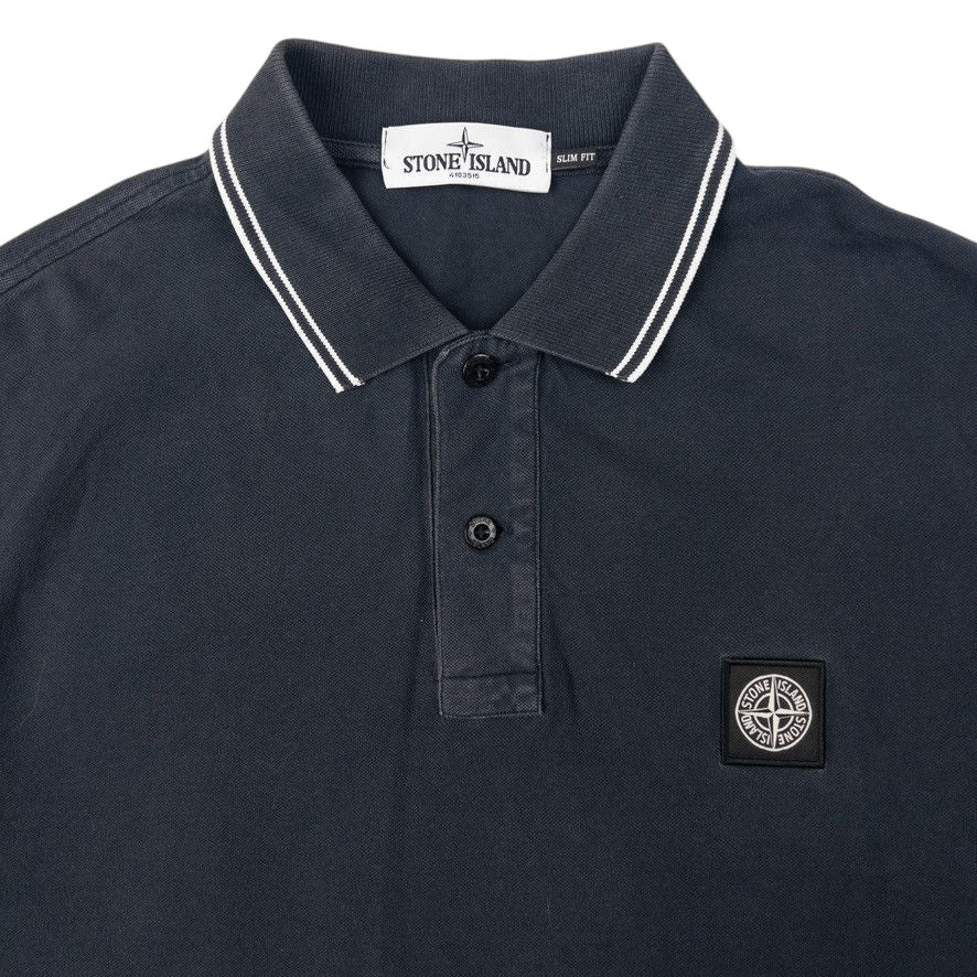 Vintage Stone Island Long Sleeve Polo Shirt Size M