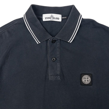 Vintage Stone Island Long Sleeve Polo Shirt Size M
