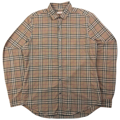 Vintage Burberry Nova Check Long Sleeve Button Up Shirt Size M