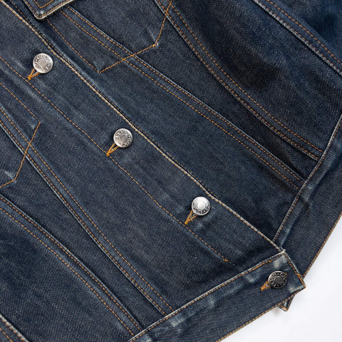 Vintage 2000s Gucci By Tom Ford Button Up Denim Jacket Womens Size S