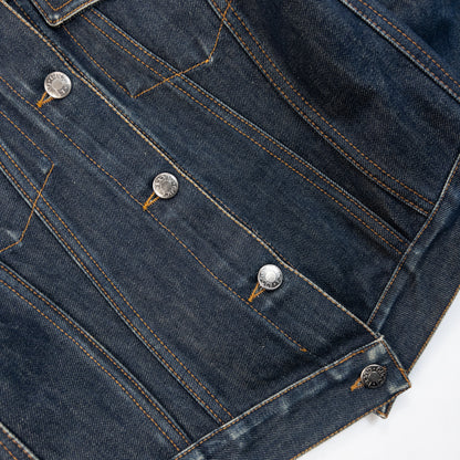 Vintage 2000s Gucci By Tom Ford Button Up Denim Jacket Womens Size S