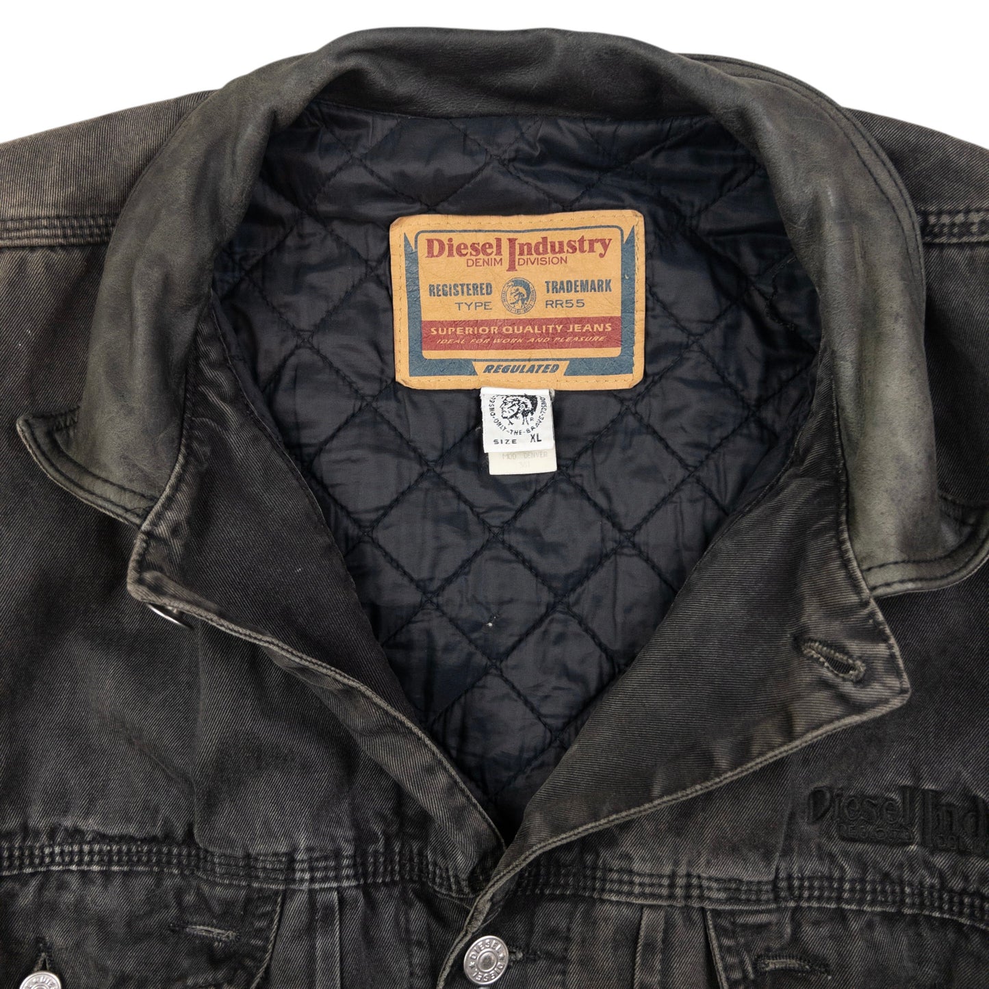 Vintage Diesel Industry Button Up Denim Jacket Size XL