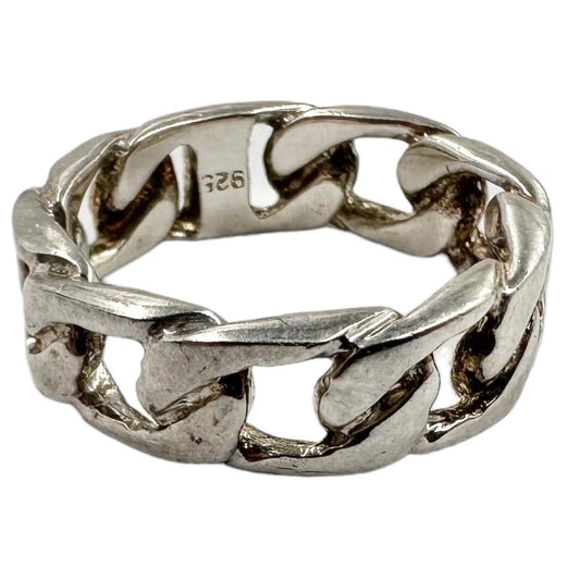 Vintage Curb Chain 925 Sterling Silver Ring