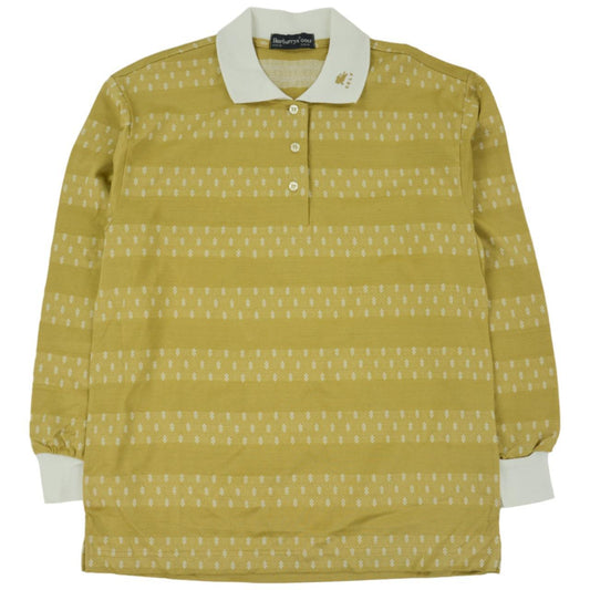 Vintage Burberry Long Sleeve Polo Shirt Woman’s Size M