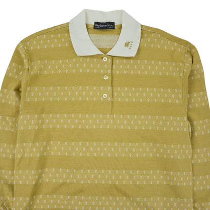 Vintage Burberry Long Sleeve Polo Shirt Woman’s Size M