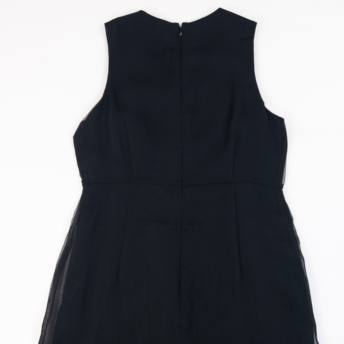Vintage 90s Balenciaga La Mode Beaded Neckline Sleeveless Maxi Dress in black, photo 3