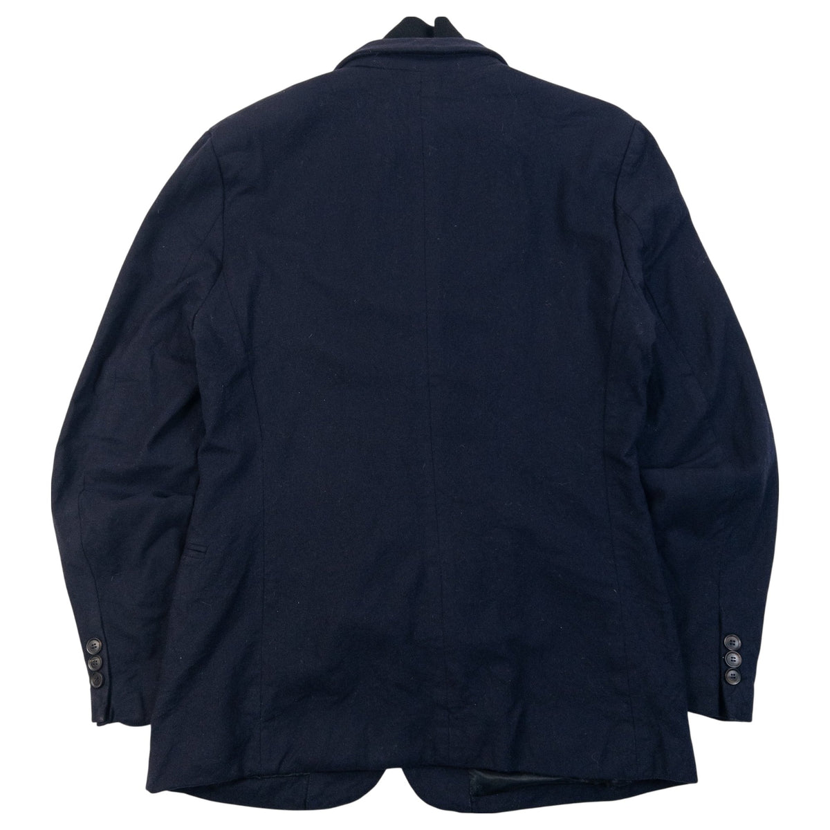 Vintage 2000s Burberry Black Label Wool Blazer With Zip Out Knit Layer in navy, photo 3