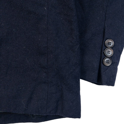 Vintage 2000s Burberry Black Label Wool Blazer With Zip Out Knit Layer in navy, photo 8