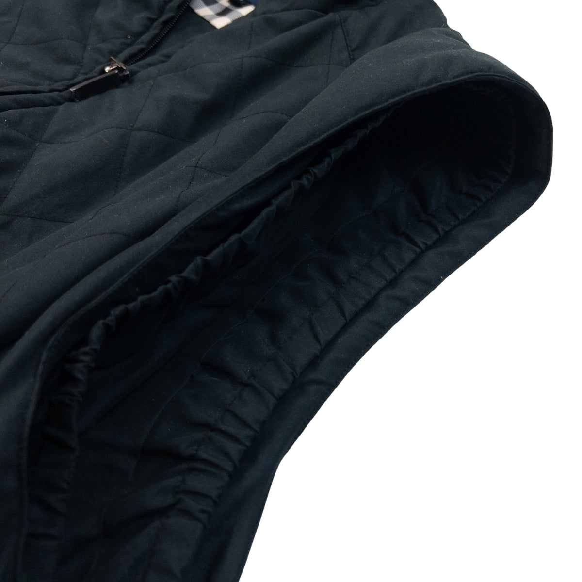 Vintage 2000s Burberry Golf Quilted Zip Up Vest in black, photo 5