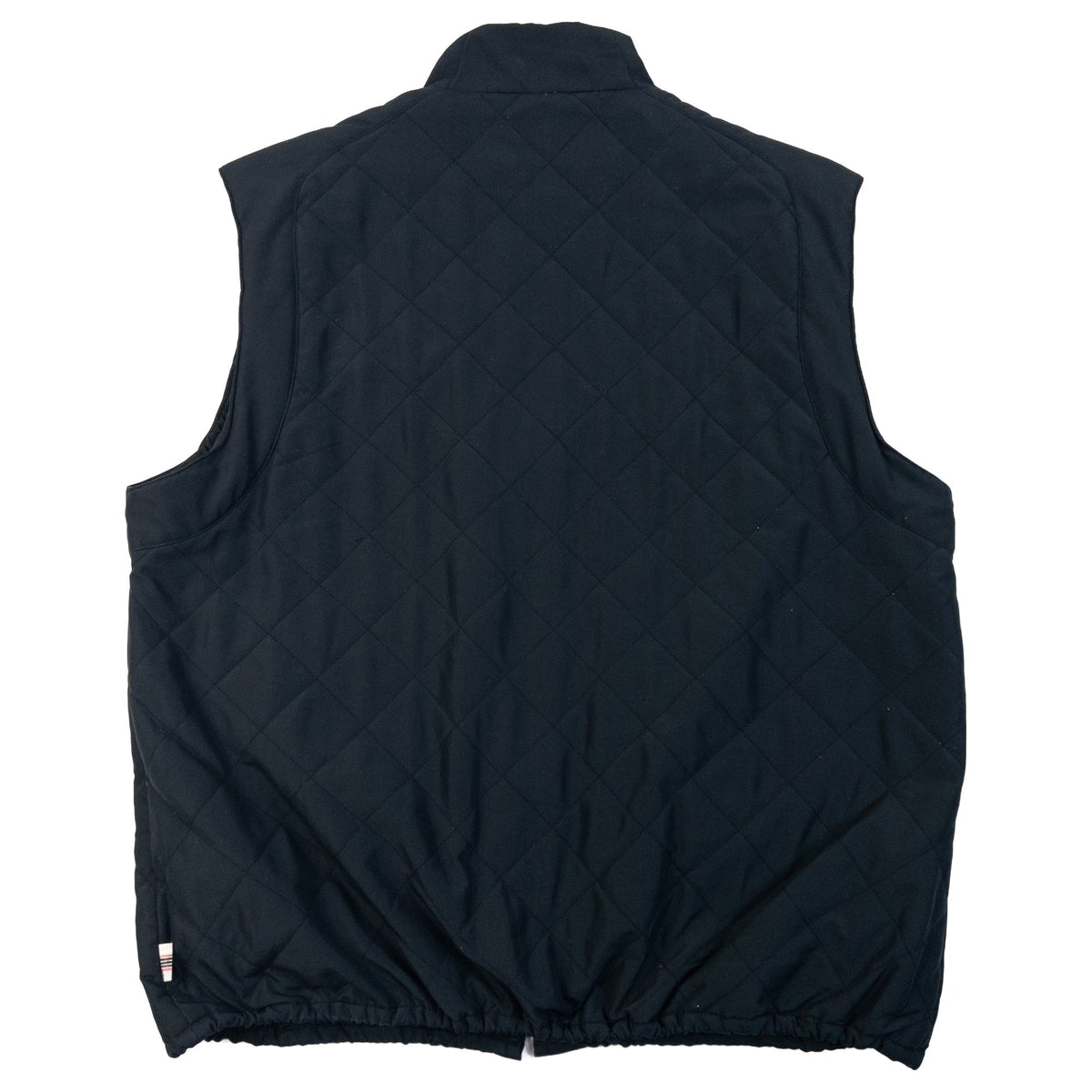 Vintage 2000s Burberry Golf Quilted Zip Up Vest in black, photo 2