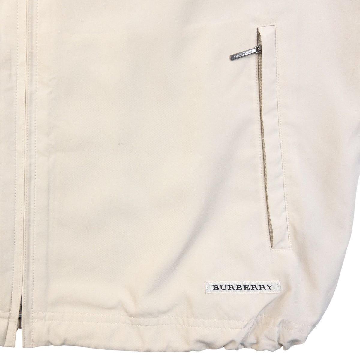 Vintage 2000s Burberry Golf Zip Up Vest in cream, photo 4