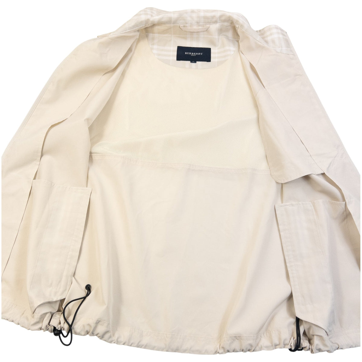 Vintage 2000s Burberry Golf Zip Up Vest in cream, photo 5