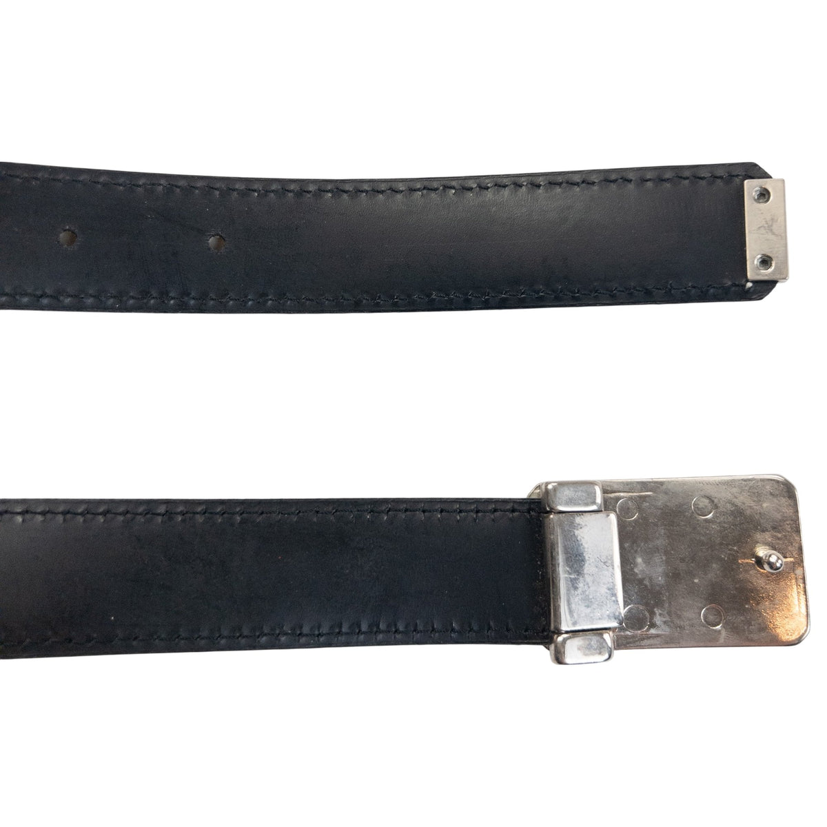 Vintage 2000s Burberry London Nova Check Plate Buckle Belt in beige, photo 7