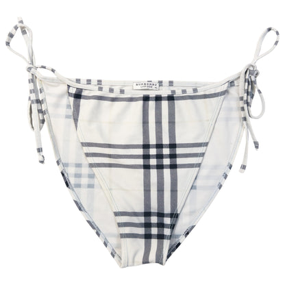 Vintage 2000s Burberry London Nova Check Triangle Bikini in white, photo 3