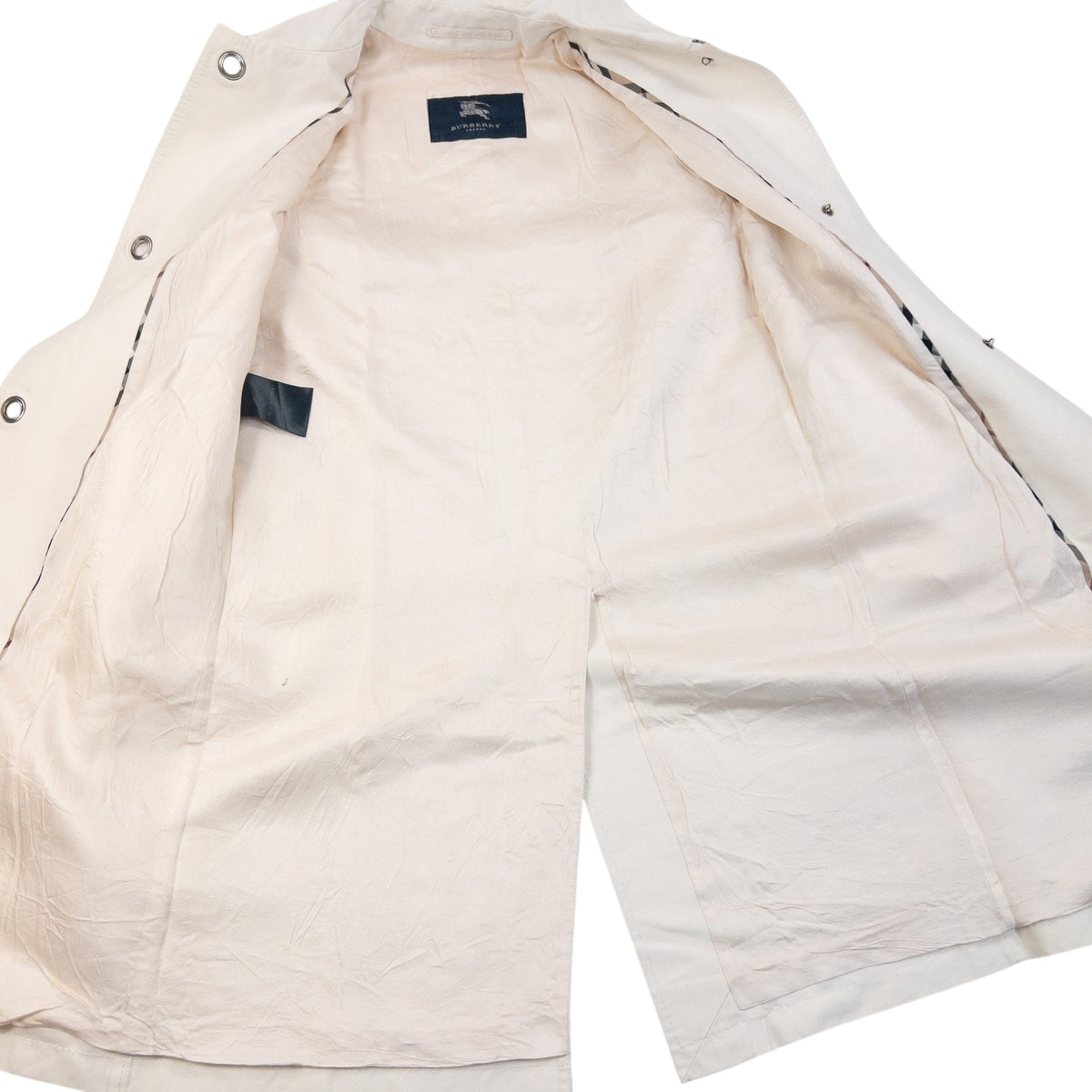 Vintage 2000s Burberry London Toggle Button Mac Coat in cream, photo 4
