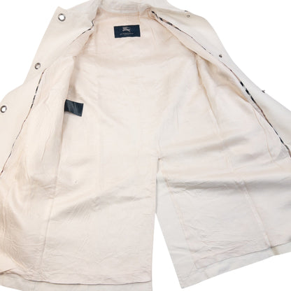 Vintage 2000s Burberry London Toggle Button Mac Coat in cream, photo 4