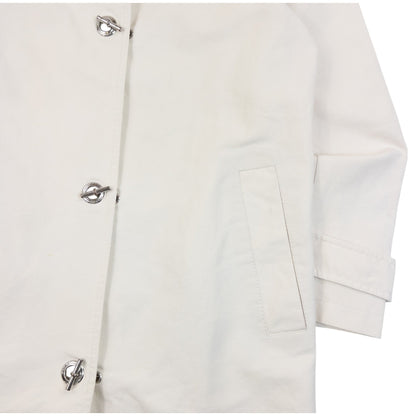 Vintage 2000s Burberry London Toggle Button Mac Coat in cream, photo 6