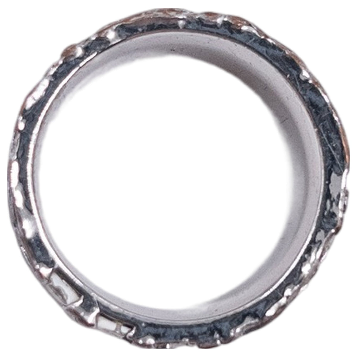 Vintage 2000s Dior Trotter Monogram Logo Band Ring in silver, photo 3