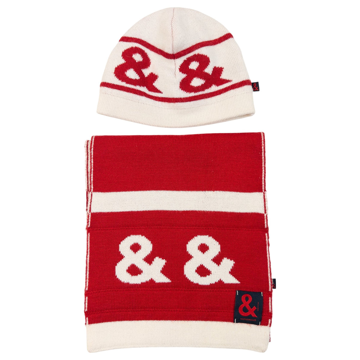 Vintage 2000s Dolce & Gabbana Ampersand Logo Reversible Scarf And Beanie Set, photo 3