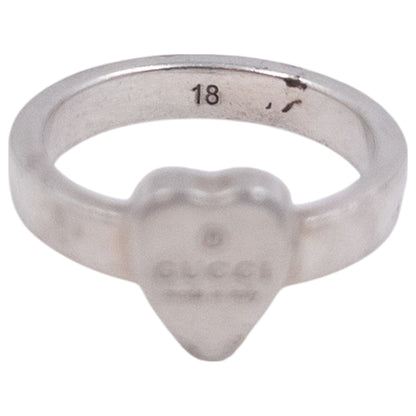 Vintage 2000s Gucci Heart Tag Sterling Silver Ring, photo 3