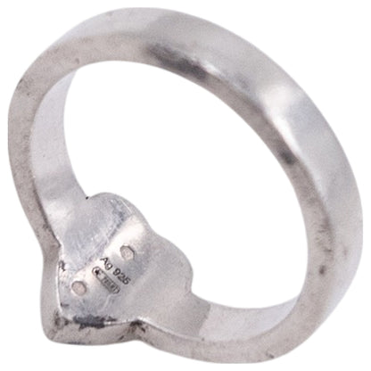 Vintage 2000s Gucci Heart Tag Sterling Silver Ring, photo 5