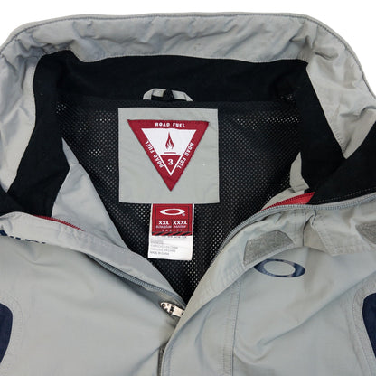 Vintage 2000s Oakley Road Fuel Zip Up Colour Block Jacket in grey, photo 3