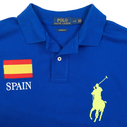 Vintage 2000s Polo Ralph Lauren Big Pony Spain Polo Shirt in blue, photo 3