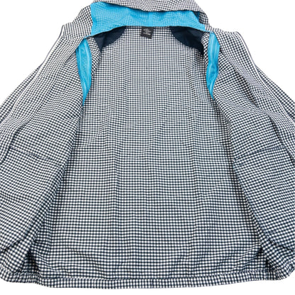 Vintage 2000s Umbro Gingham Zip Up Hooded Jacket in navy, photo 8