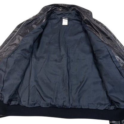 Vintage 2000s Versace Jeans Couture Leather Zip Up Jacket in black, photo 4