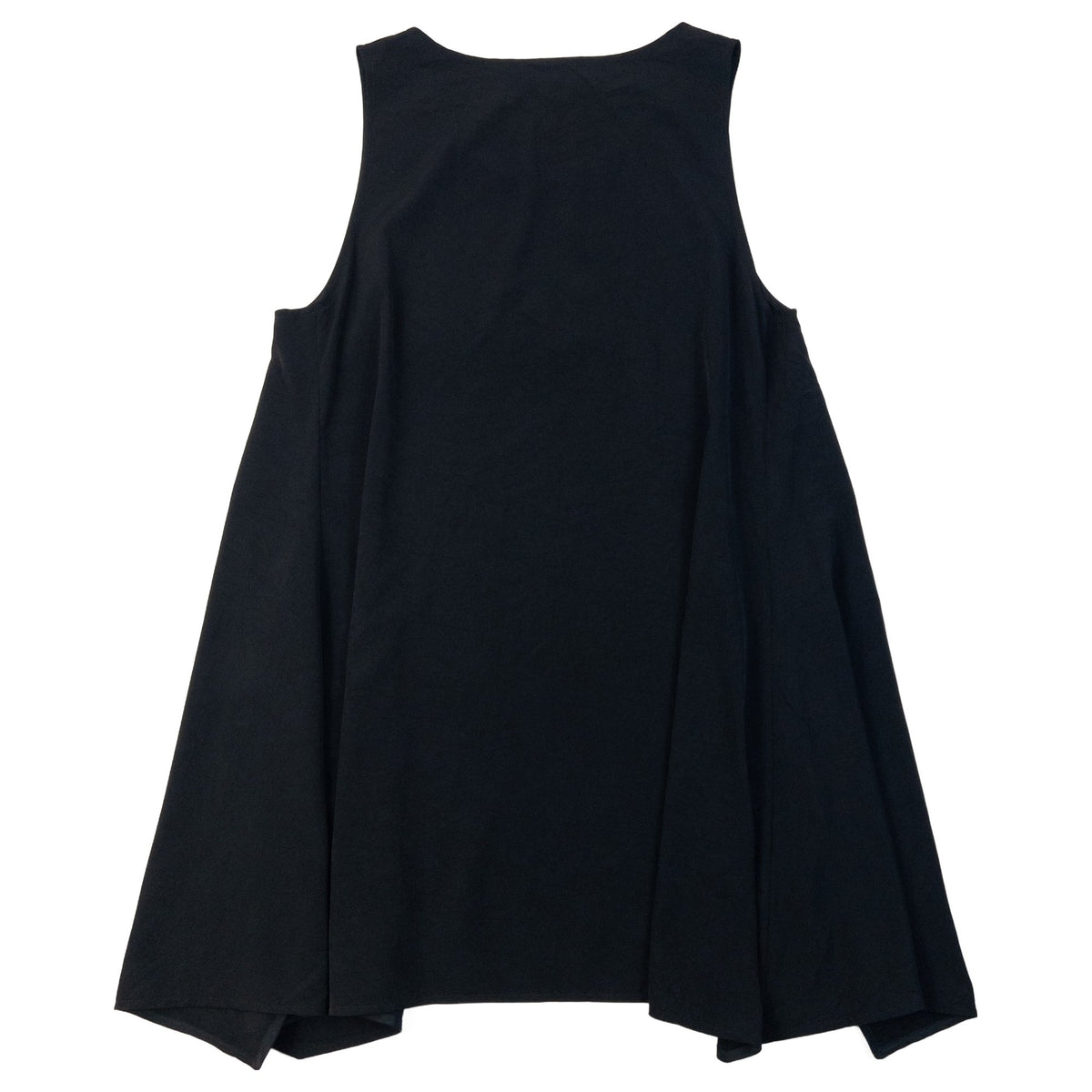 Vintage 2000s Y's Yohji Yamamoto Sleeveless Asymmetric Hem Top in black, photo 2